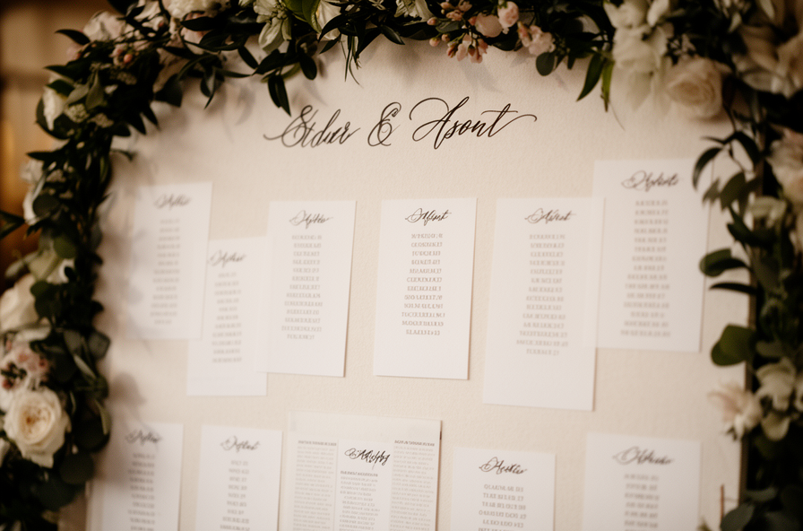 wedding seating chart ideas